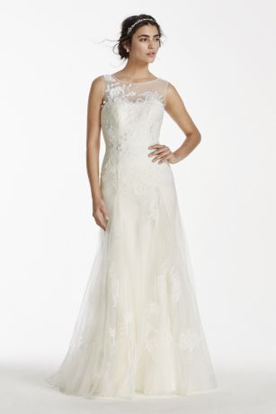 melissa sweet illusion lace mermaid wedding dress