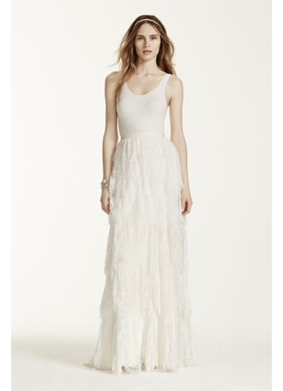 Melissa Sweet Lace Tiered Sheath Skirt | David's Bridal