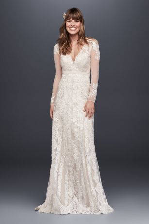 Melissa Sweet Linear Lace Wedding Dress 