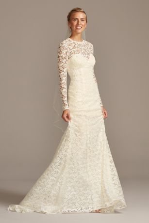 all lace long sleeve wedding dress