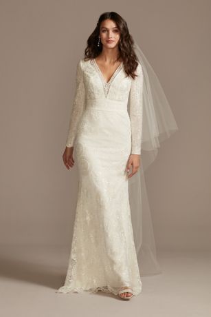 david's bridal boho wedding dress