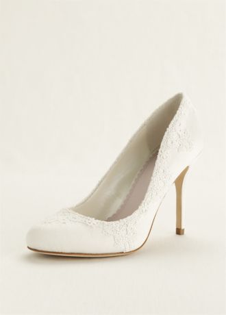 ivory lace pumps