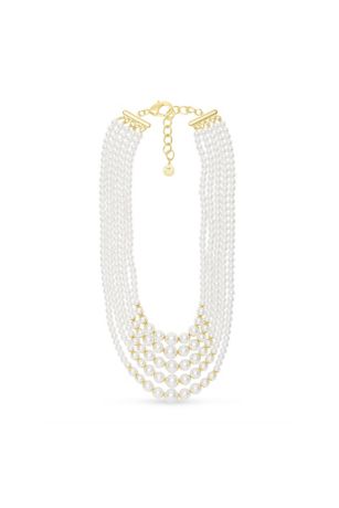 Picture of Martha Stewart Five Strand Pearl Necklace In Gold