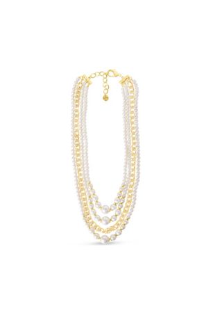 Picture of Martha Stewart Four Strand Pearl Chain Necklace