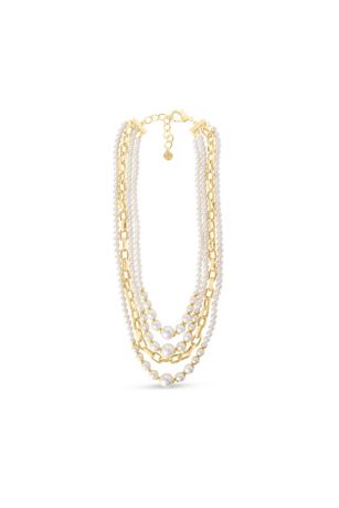 Picture of Martha Stewart Four Strand Long Pearl Necklace