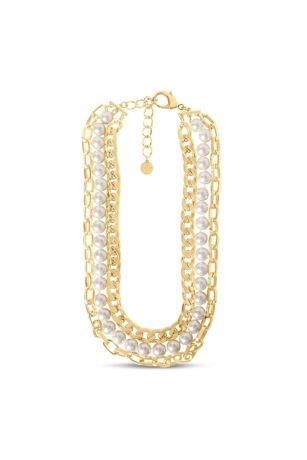 Picture of Martha Stewart Three Strand Pearl Chain Necklace