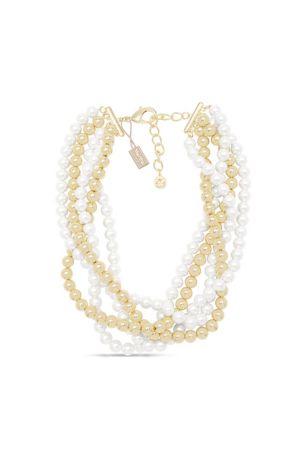 Picture of Martha Stewart Five Strand Pearl and Gold Ball