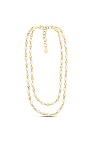 Picture of Martha Stewart Two Strand Pearl and Gold Necklace
