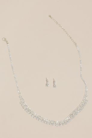 Picture of Cubic Zirconia Collar Necklace and Earring Set