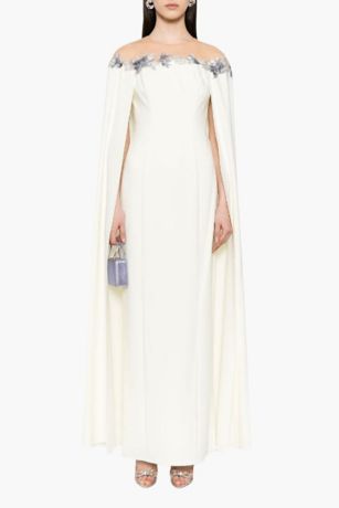 Picture of Embroidered Illusion Gown