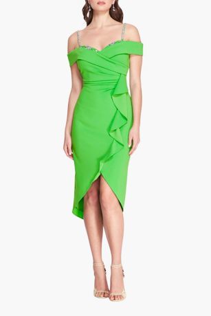 Picture of Off Shoulder Draped Midi Dress