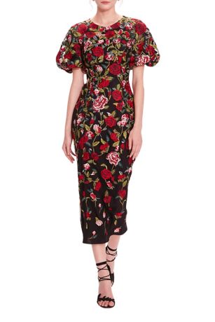 Picture of Roses Tulle Midi Dress