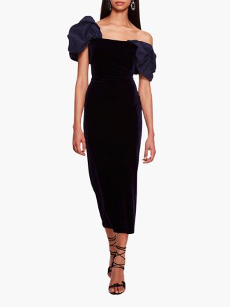 Picture of Velvet Asymmetrical Midi Dress