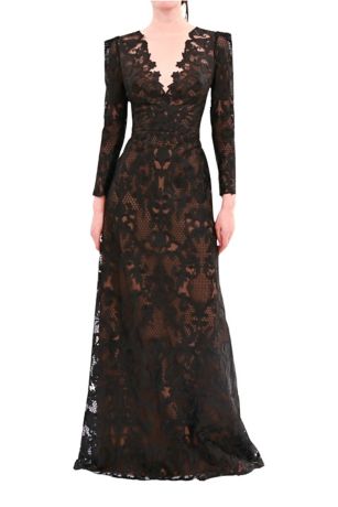Picture of Nocturnes Long Sleeve Lace Gown
