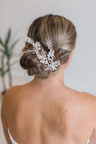 Picture of Nadim Hand-Wired Pearl and Crystal Hair Clip