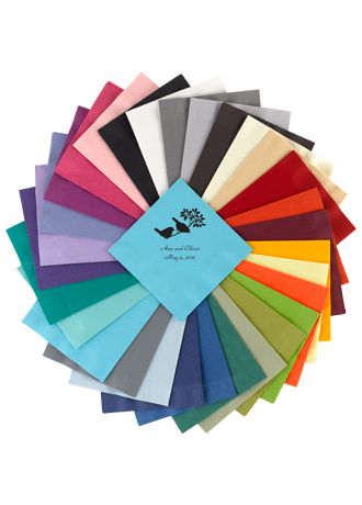 Personalized Design Color Beverage Napkin David S Bridal