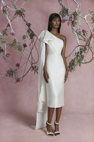Picture of Silk Mikado One-Shoulder Cocktail Dress