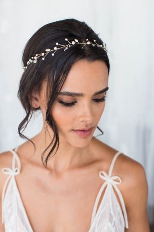 swarovski bridal hair vine