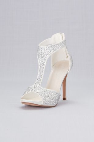 ivory peep toe heels