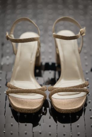 Picture of Allover Crystal Platform Block Heels