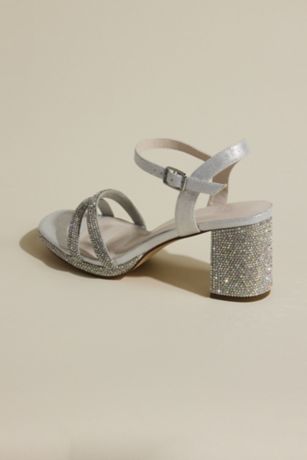 Picture of Allover Crystal Platform Block Heels