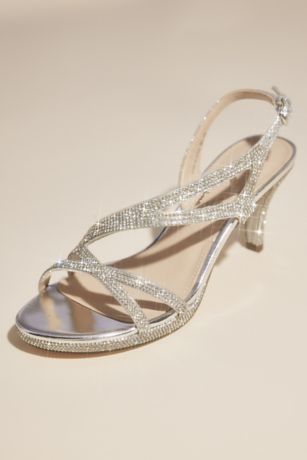 Picture of Crystal Mid Heel Platform Sandals