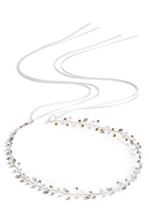 Picture of Norah Filigree Crystal Sash with Silk Ties