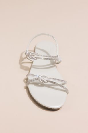 DB Studio Crystal Knot Strap Sandals