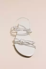 DB Studio Crystal Knot Strap Sandals