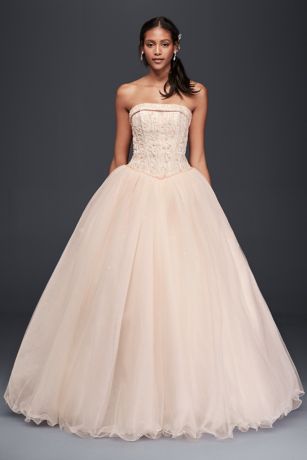 tulle and satin wedding dress