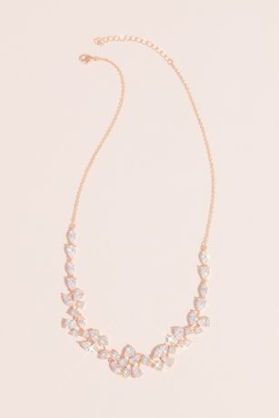 Picture of Marquise Pear and Circle Crystal Necklace