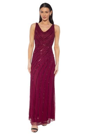 Picture of V-Neck All Over Beaded Dress