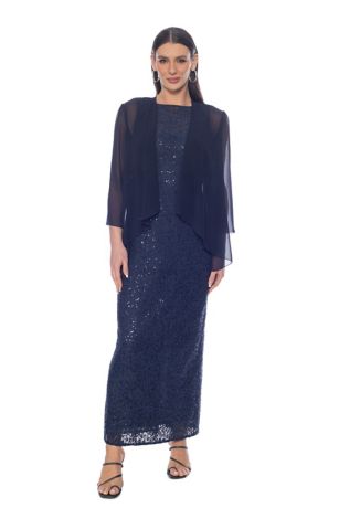 Picture of Sequin Lace Sheath Dress with Jacket