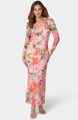 Picture of Off Shoulder Lace Gown with Long Sleeves