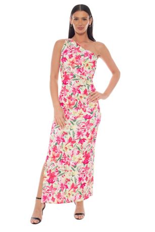 Picture of One Shoulder ITY Rouched Side Gown