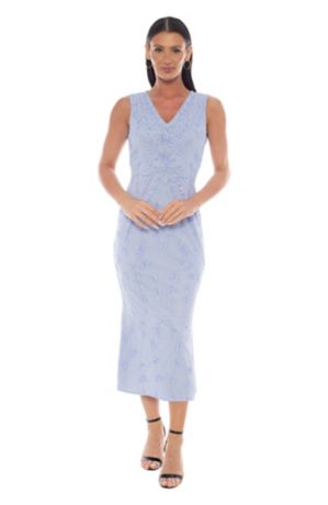 Picture of Sequin On Mesh Sleeveless Dress