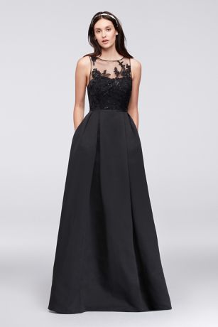 womens black ball gowns