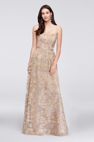 david's bridal strapless bridesmaid