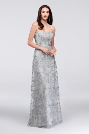 silver maid of honour dresses