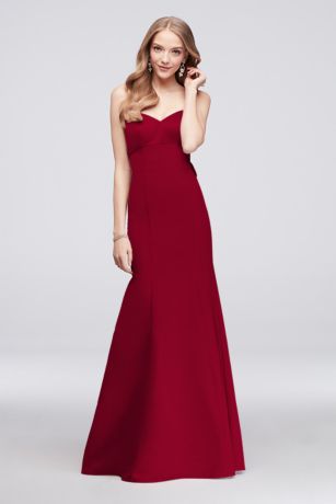 david's bridal strapless bridesmaid