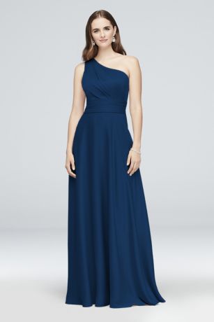 cobalt blue one shoulder dress