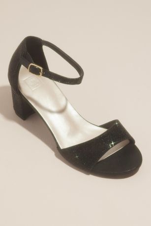 Picture of Glittery Block Heel Sandals with Ankle Strap