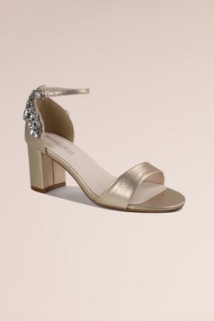 Picture of Block Heel Sandals with Jeweled Back