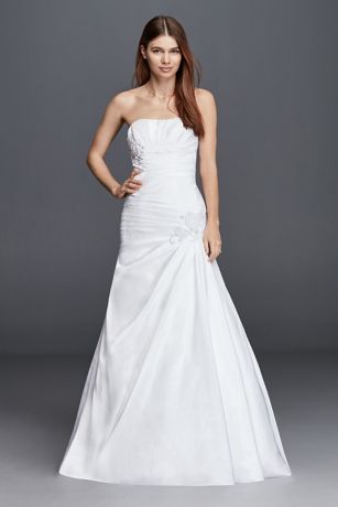 Strapless Side Draped Wedding Dress David S Bridal