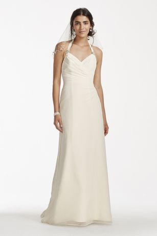 david's bridal halter wedding dress