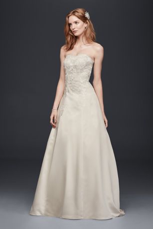 david's bridal satin dress