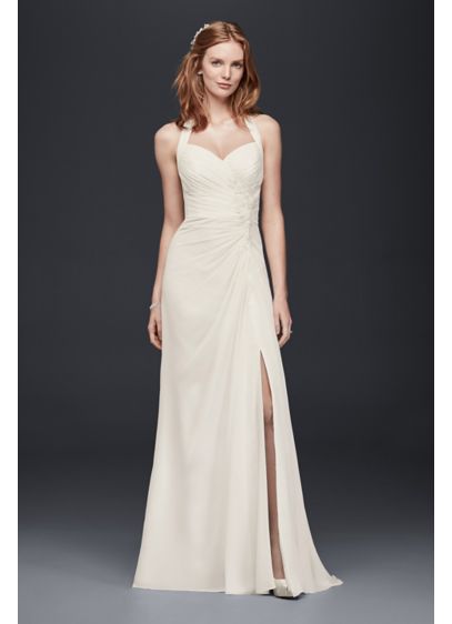 Halter Sheath Wedding Dress 8