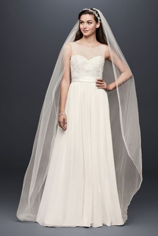 crinkle chiffon wedding dress