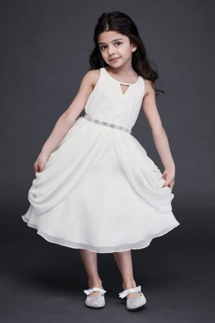 long chiffon flower girl dresses