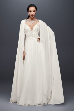 long gown with cape